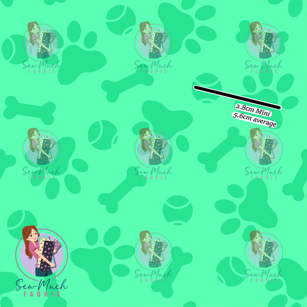 Green Paw Prints | Canvas | Retail | Average Scale