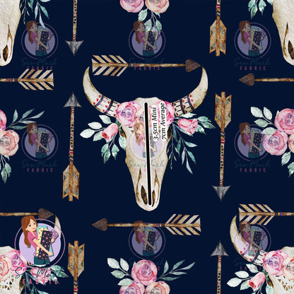 Unlimited Pre-Order: Cow Skull Navy Floral