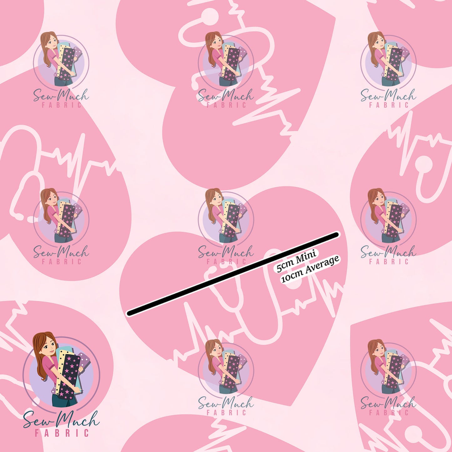 Nurse Hearts Pink | Canvas | Retail | MINI Scale