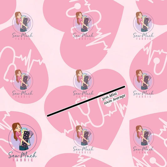 Nurse Hearts Pink | Canvas | Retail | MINI Scale