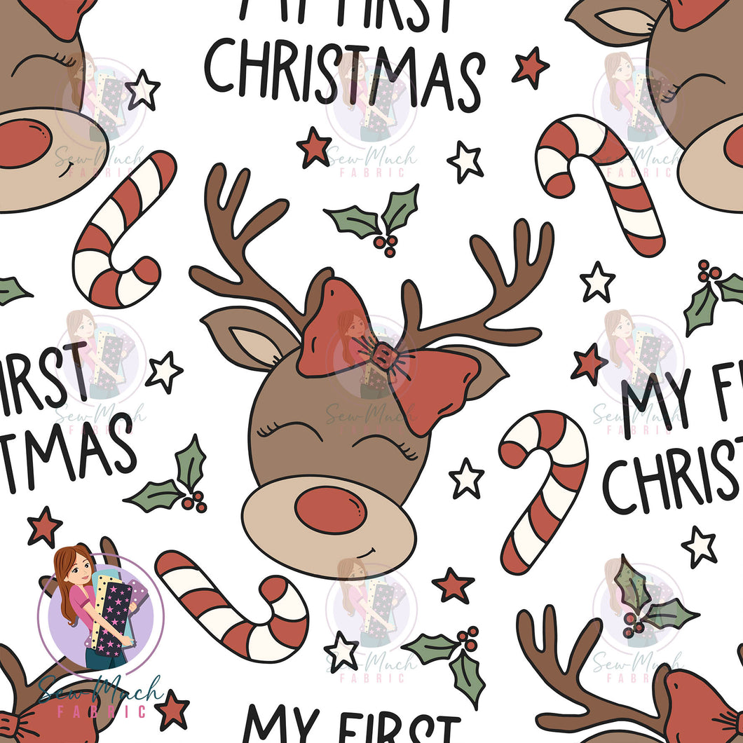 CHRISTMAS Pre-Order: Reindeer Bow First Christmas