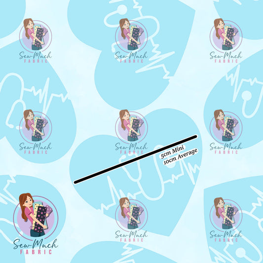 Nurse Hearts Blue | Canvas | Retail | MINI Scale