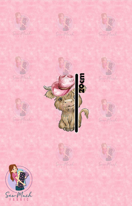 Highland Cow Cowgirl | PANEL | Retail | Cotton Woven