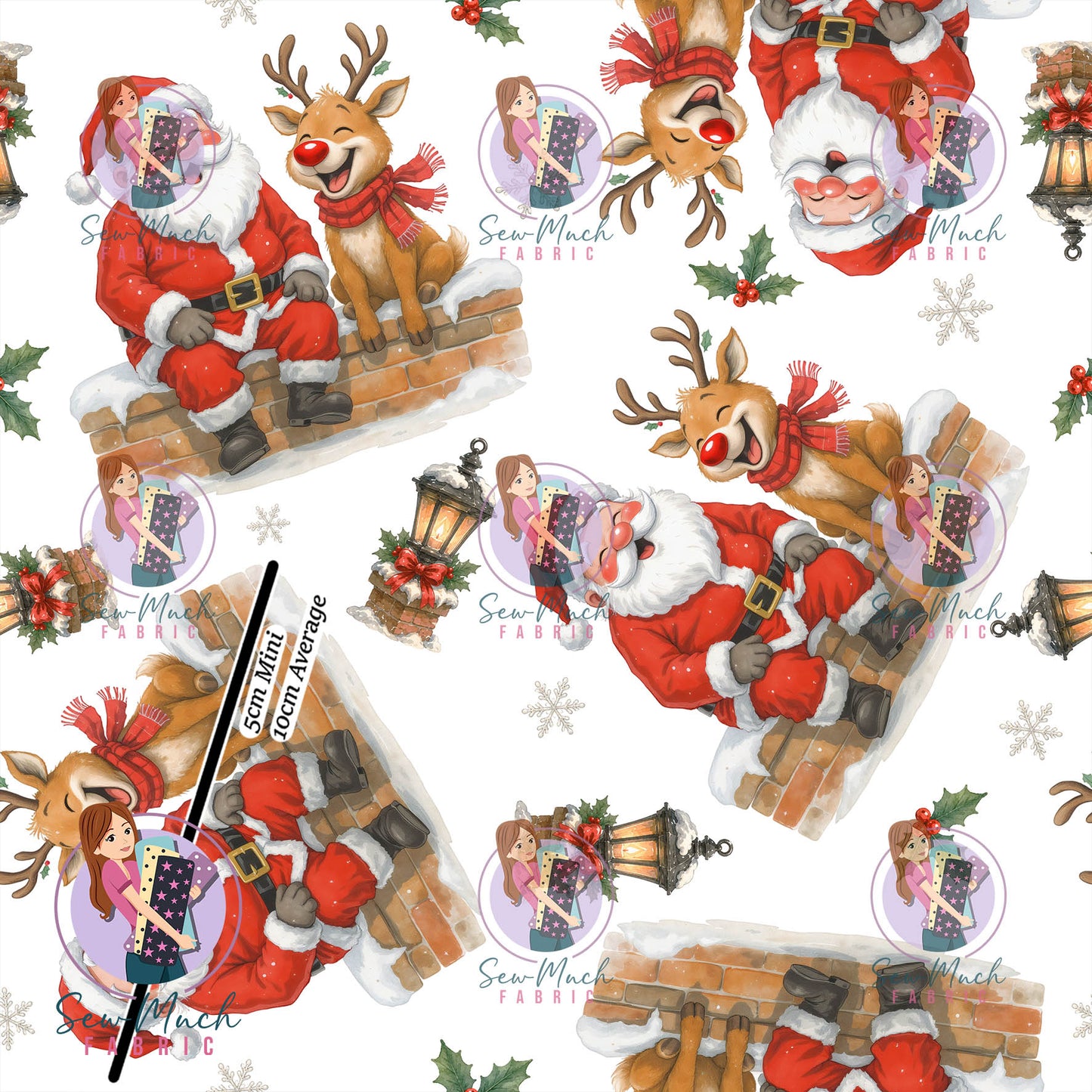 Christmas: Laughing Santa | Woven | Retail | MINI Scale