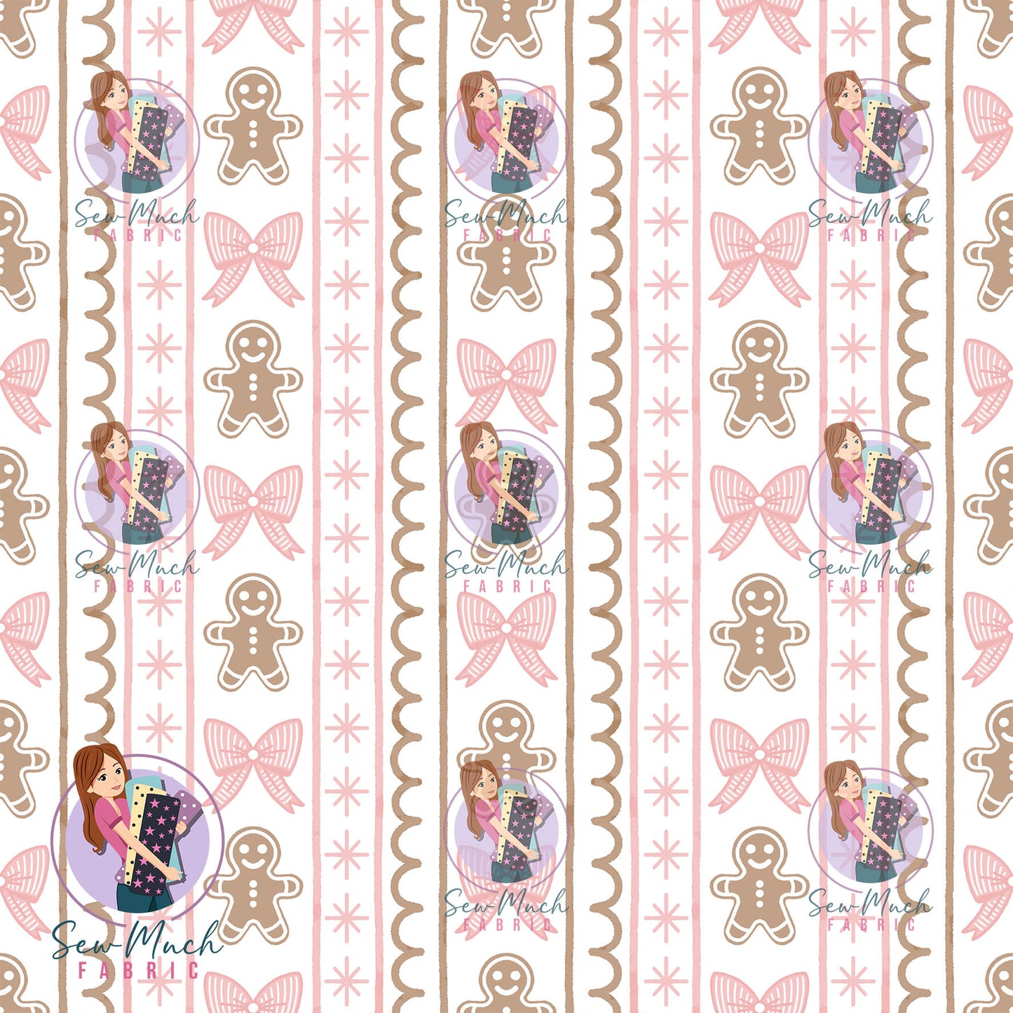 CHRISTMAS Pre-Order: Bow & Gingerbread Stripes