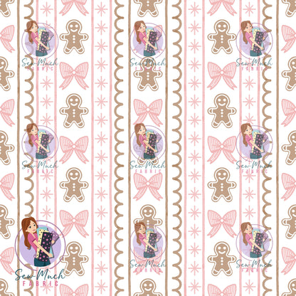 CHRISTMAS Pre-Order: Bow & Gingerbread Stripes