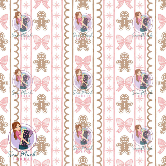 CHRISTMAS Pre-Order: Bow & Gingerbread Stripes
