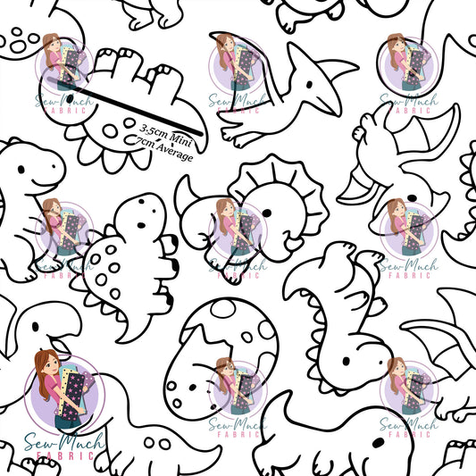 Colour In Dinosaurs | Woven | Retail | MINI Scale