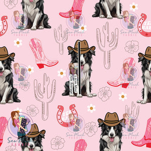 Border Collie Western PINK | Woven | Retail | Average Scale
