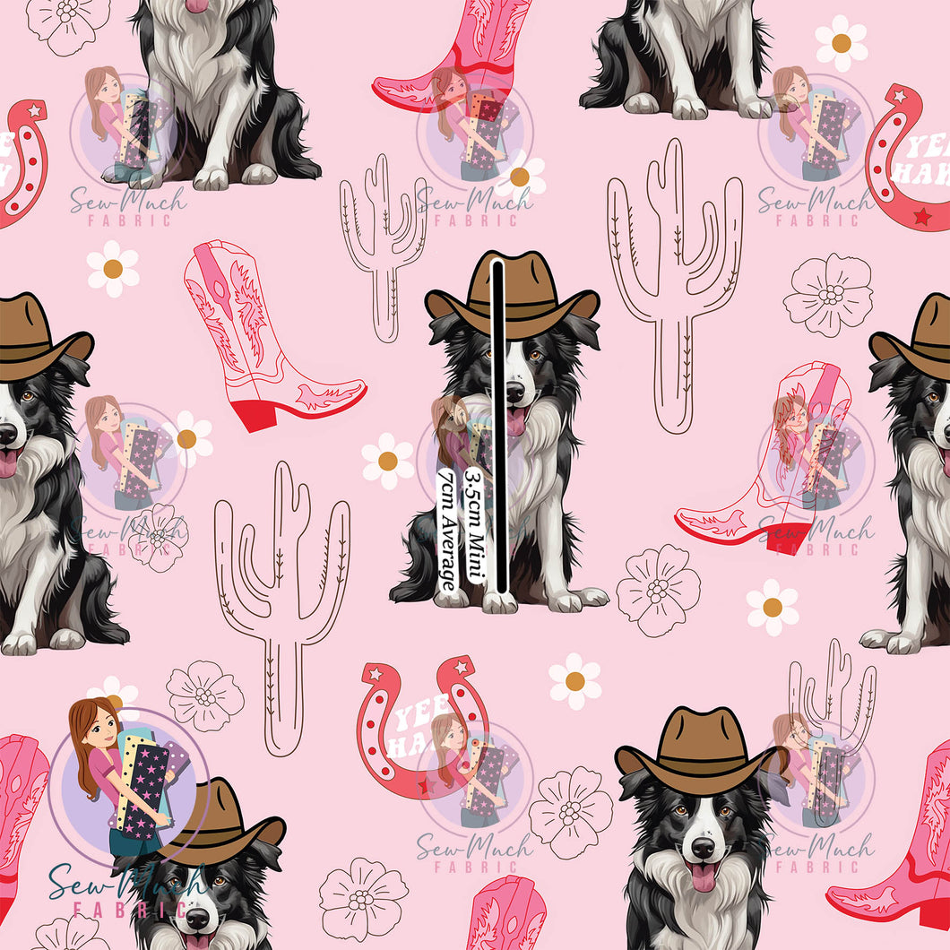 Border Collie Western PINK | Woven | Retail | Average Scale