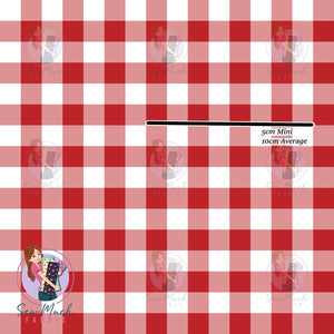 CHRISTMAS: Red Gingham | Woven | Retail | Average Scale