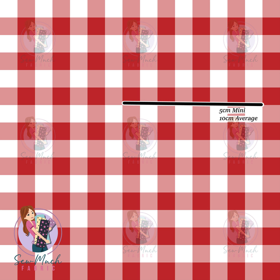 CHRISTMAS: Red Gingham | Woven | Retail | Average Scale