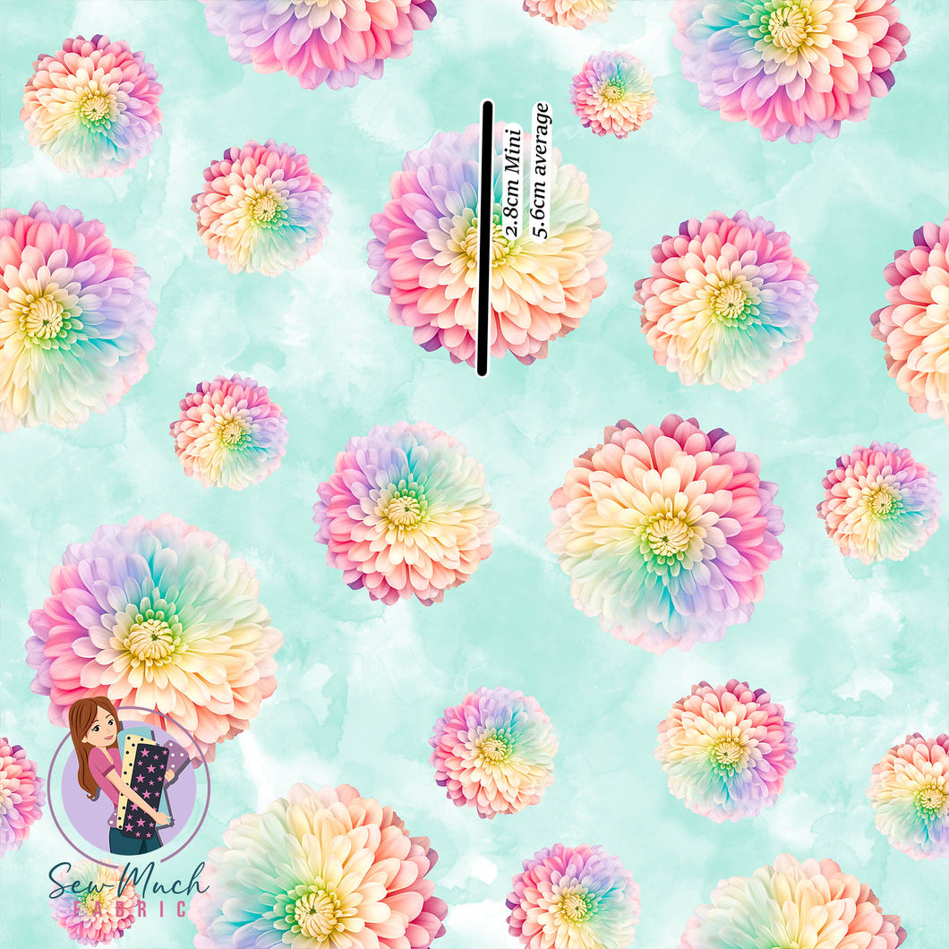 Rainbow Floral Coordinate | Canvas | Retail | MINI Scale <45cm x WOF>