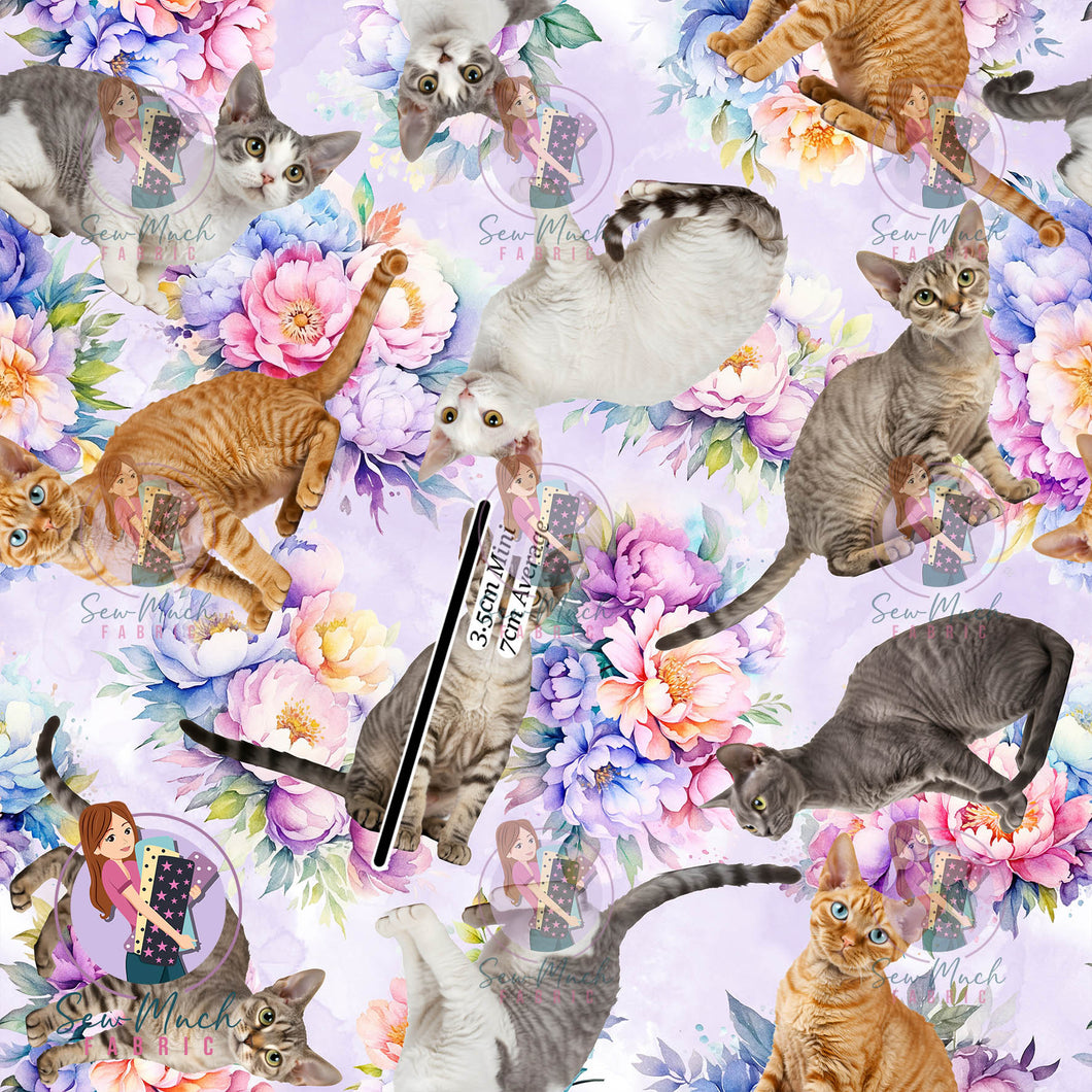 Devon Rex Colourful Floral | Woven | Retail | MINI Scale