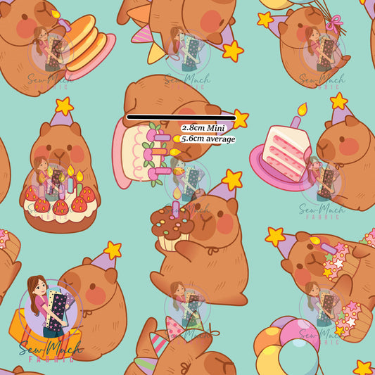 Birthday Capybara | Woven | Retail | Average Scale