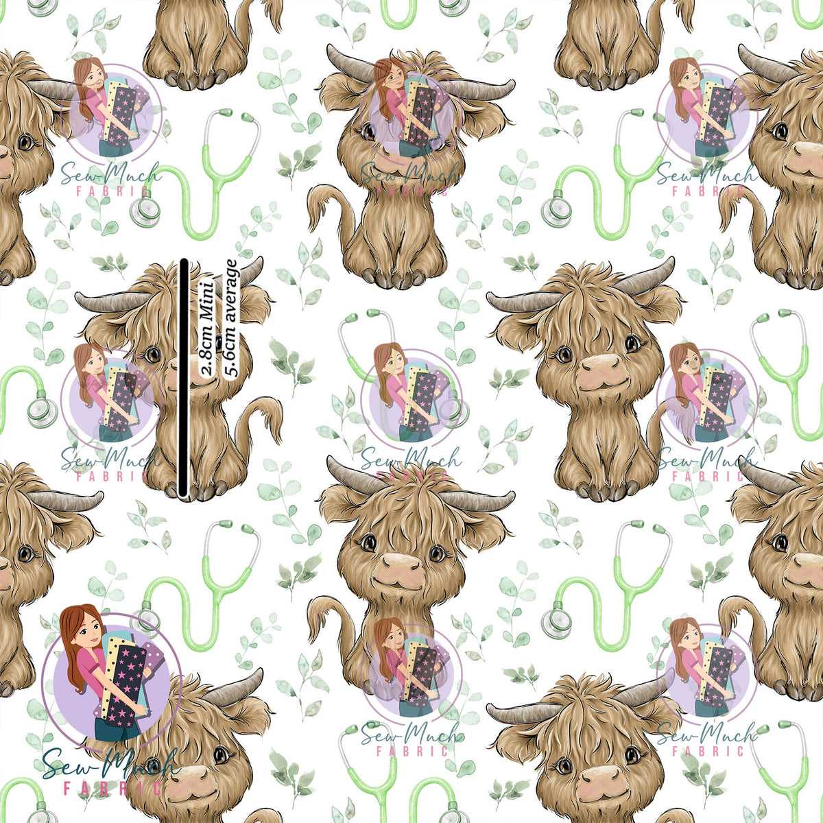 Highland Cow Nurse | Woven | Retail | Average Scale