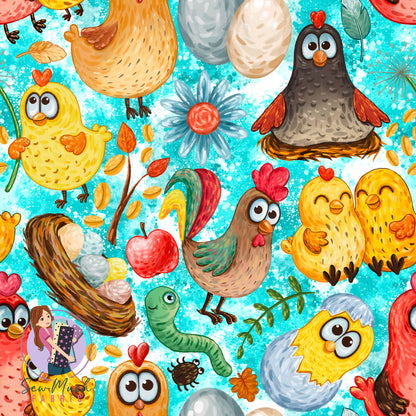 Cute Chickens | Canvas | Retail | Average Scale