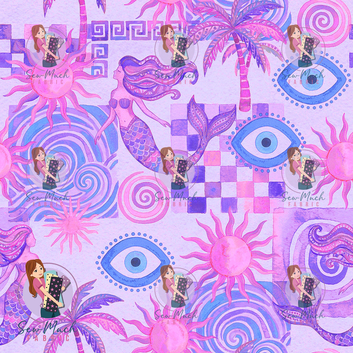 Mermaid Sunshine Purple | Woven | Retail | Average Scale