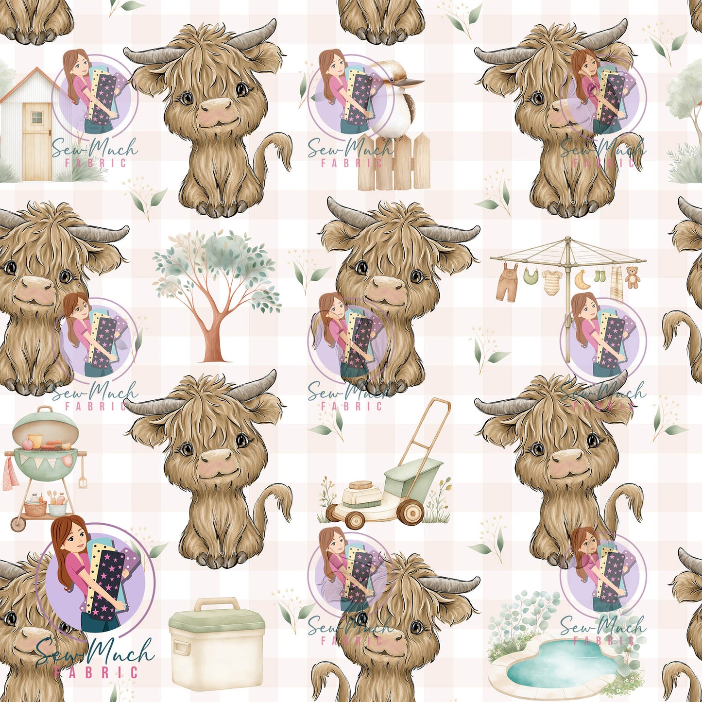 SEPTEMBER Pre-Order (1): Highland Cow Aussie Background