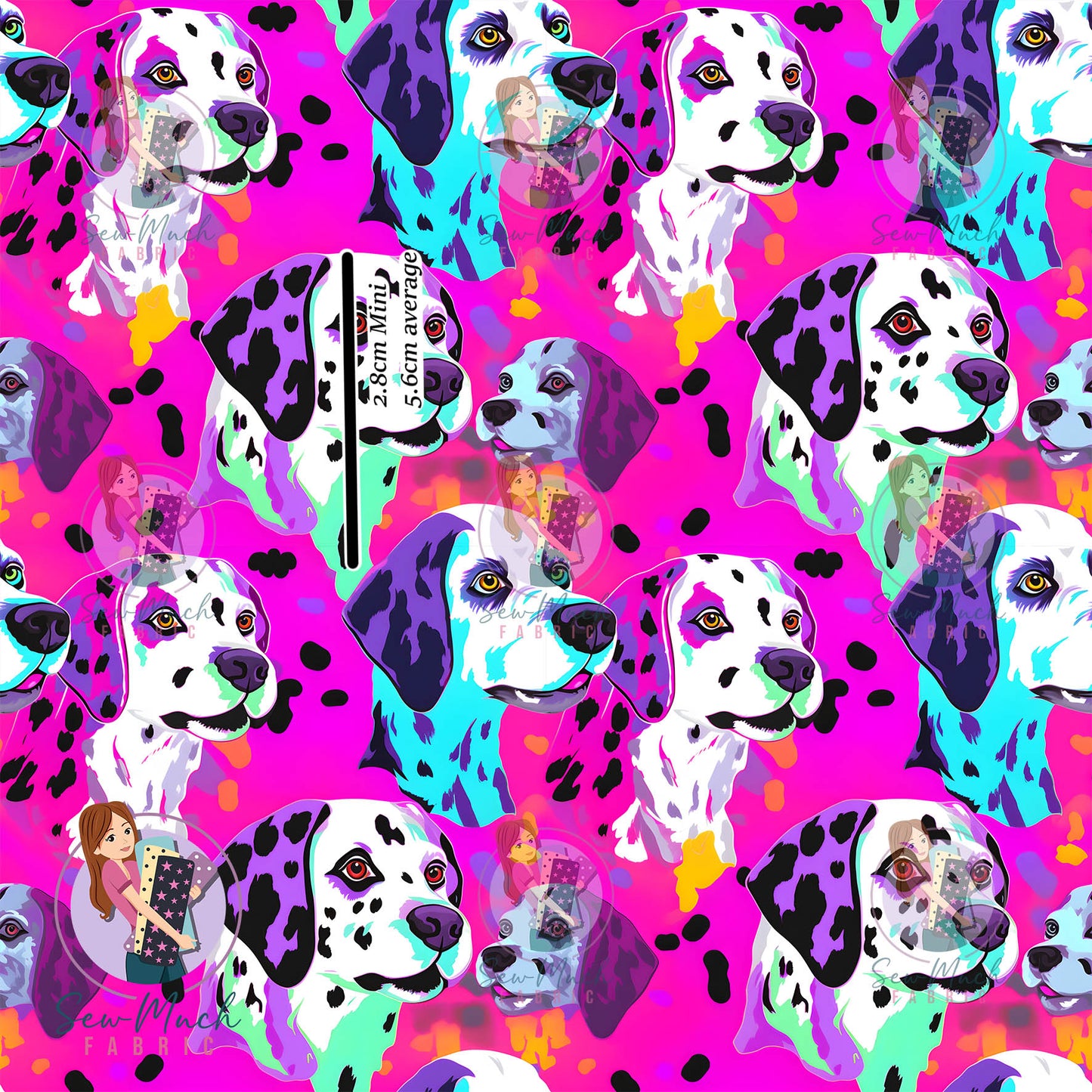 Dalmatian Colourful | Waterproof Canvas | Retail | Average Scale