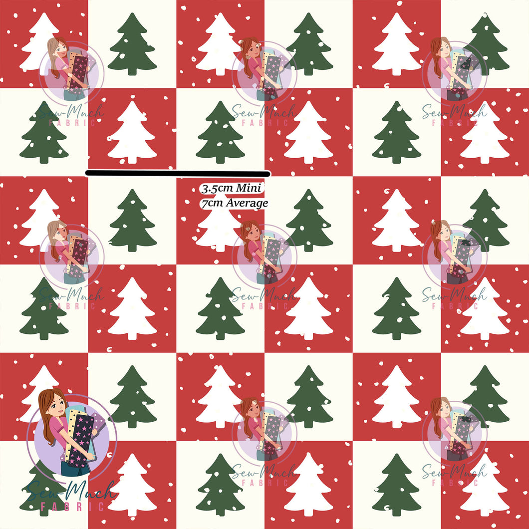 Christmas Tree Checks | Canvas | Retail | Average Scale