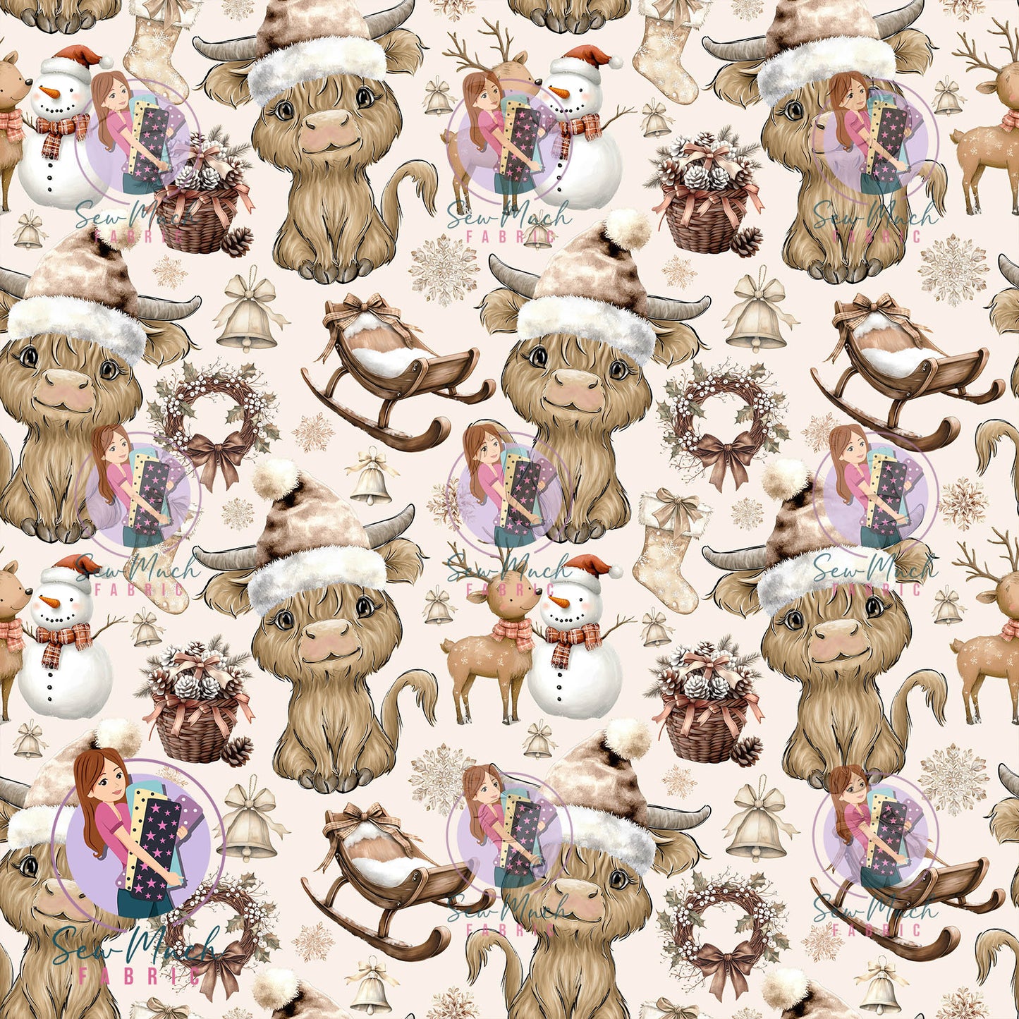 CHRISTMAS Pre-Order: Highland Cow Snowman