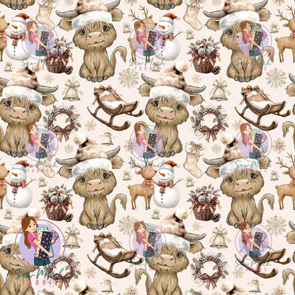 CHRISTMAS Pre-Order: Highland Cow Snowman