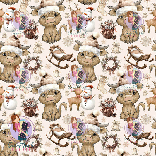 CHRISTMAS Pre-Order: Highland Cow Snowman