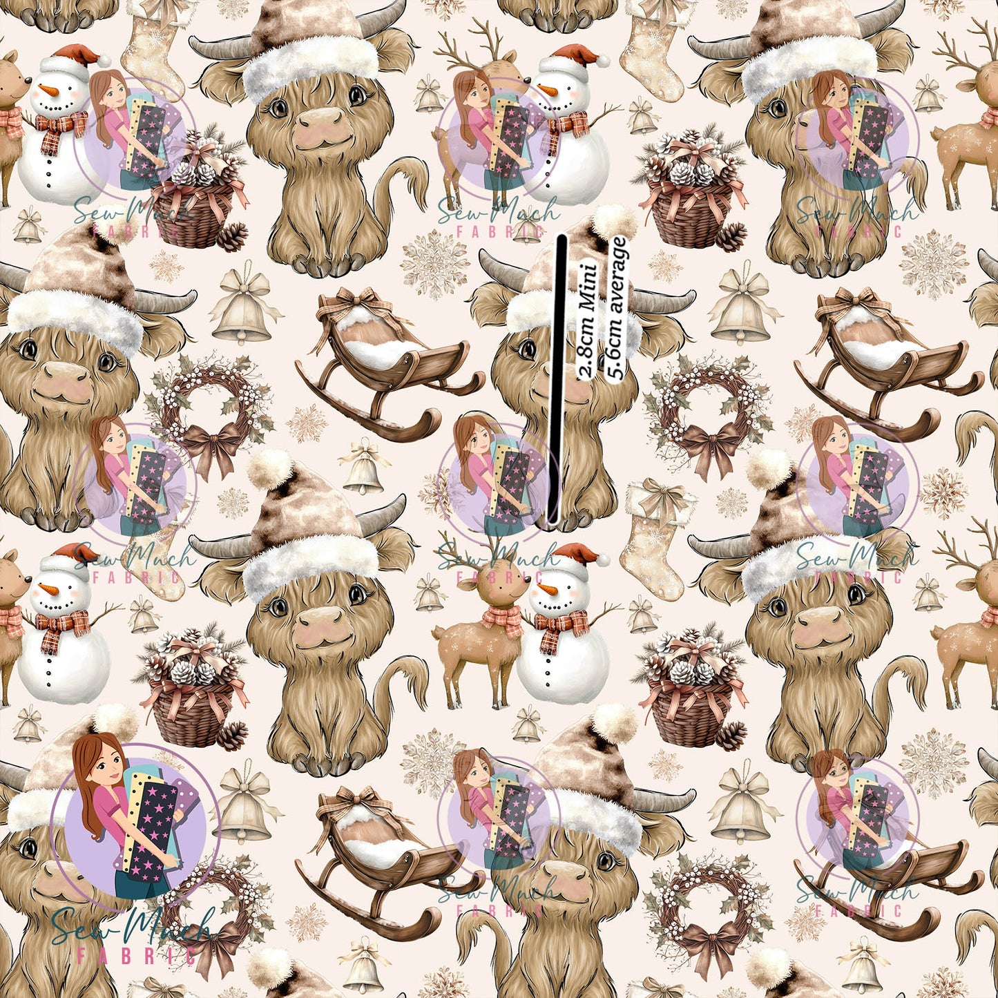 CHRISTMAS Pre-Order: Highland Cow Snowman