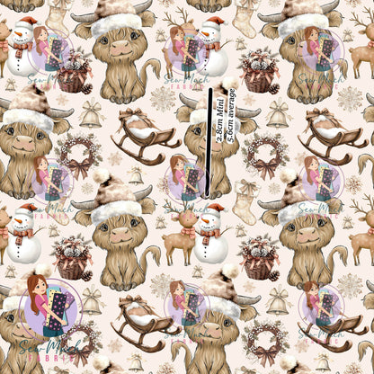 CHRISTMAS Pre-Order: Highland Cow Snowman