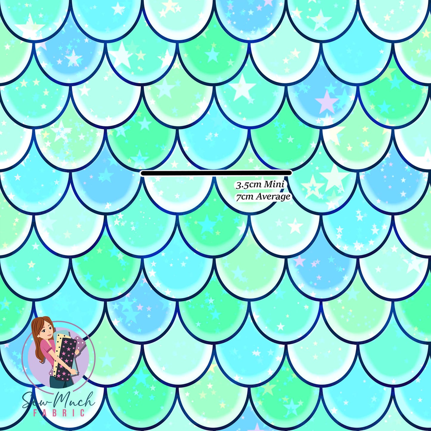Mermaid Scales Colour 3 | Woven | Retail | MINI Scale