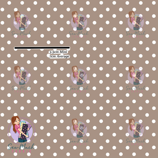 Polka Dot Brown | Woven | Retail | MINI Scale
