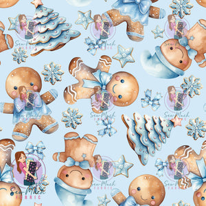 CHRISTMAS Pre-Order: Gingerbread Blue Solid