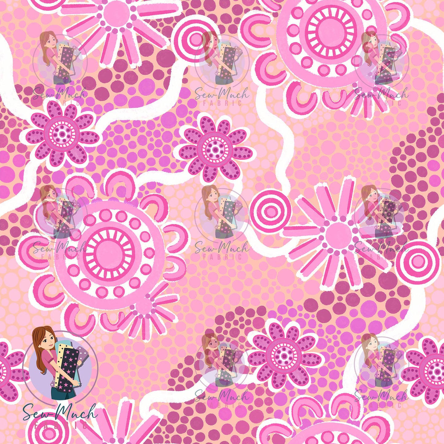 Paths of connection - Pink Bloom | Canvas | Retail | Average Scale