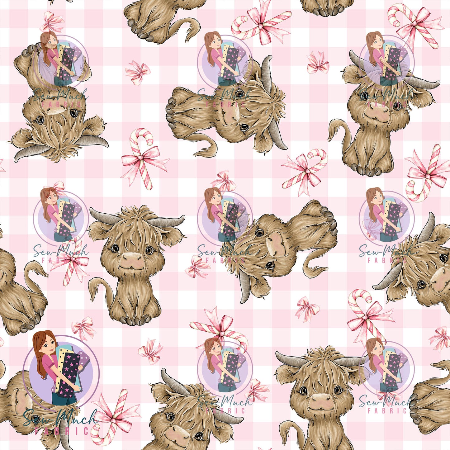 CHRISTMAS Pre-Order: Highland Cow Pink