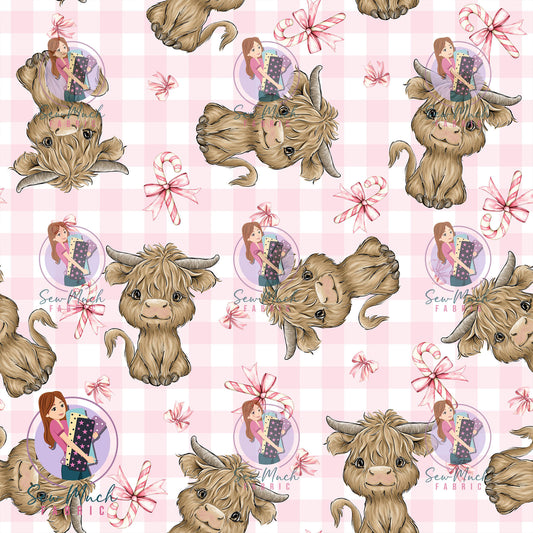 CHRISTMAS Pre-Order: Highland Cow Pink