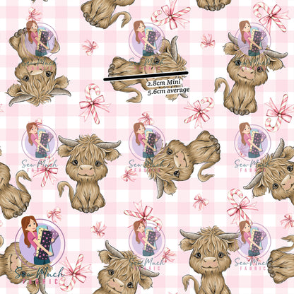 CHRISTMAS Pre-Order: Highland Cow Pink
