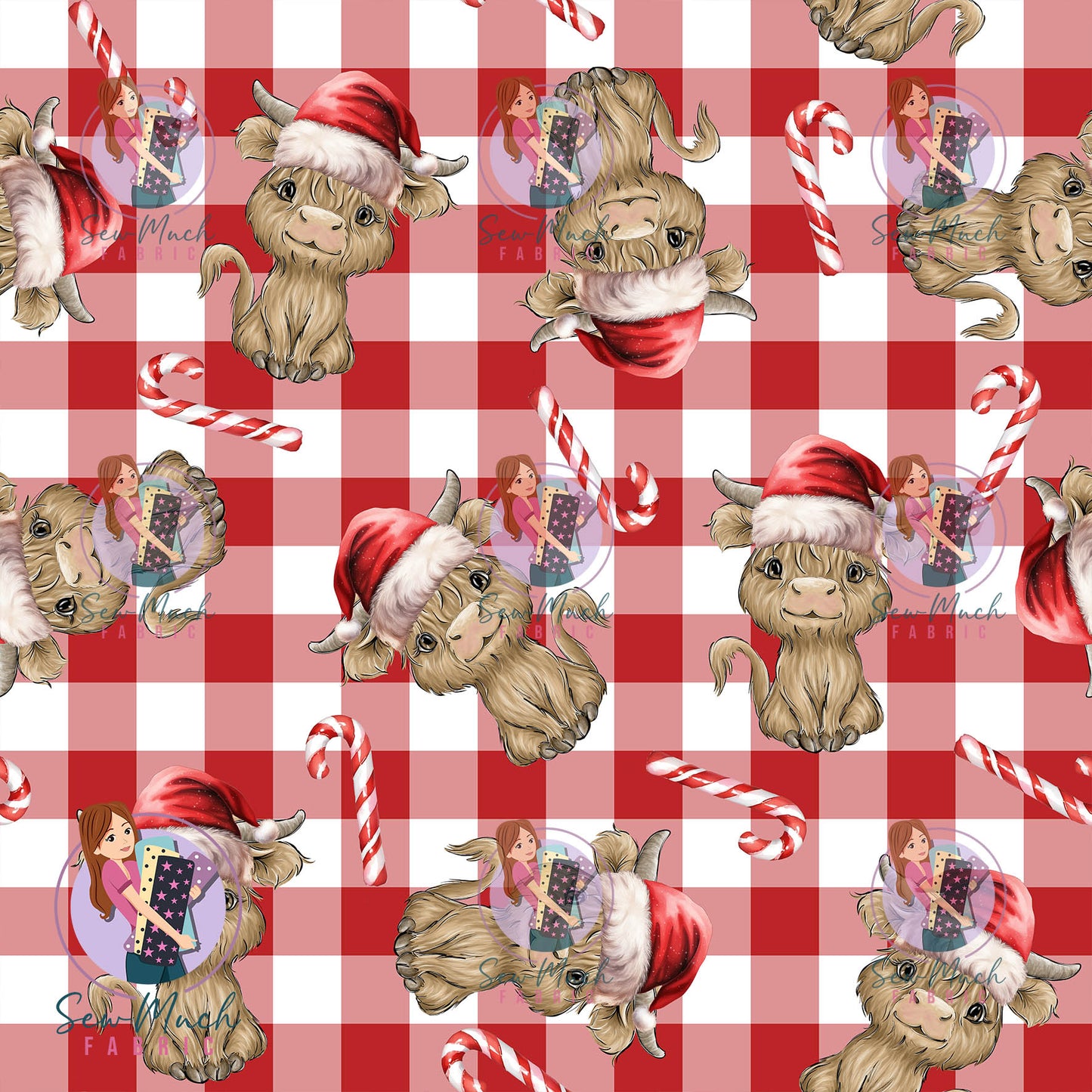 CHRISTMAS Pre-Order: Highland Cow Candy Cane