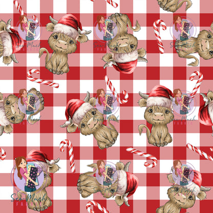 CHRISTMAS Pre-Order: Highland Cow Candy Cane