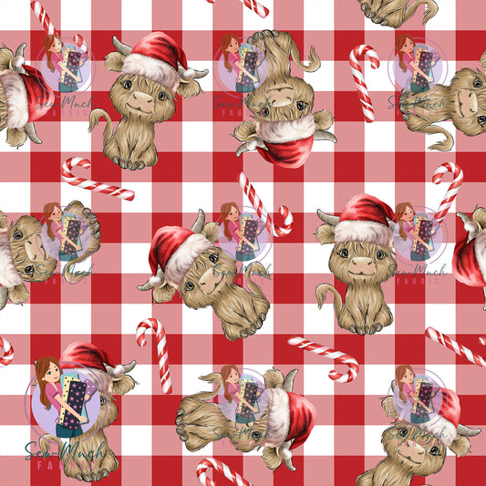 CHRISTMAS Pre-Order: Highland Cow Candy Cane