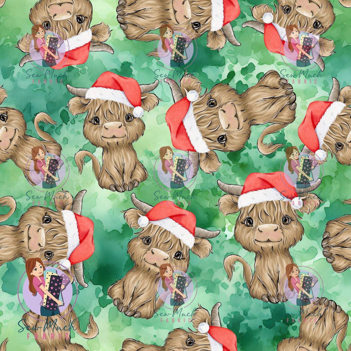 CHRISTMAS Pre-Order: Highland Cow Green
