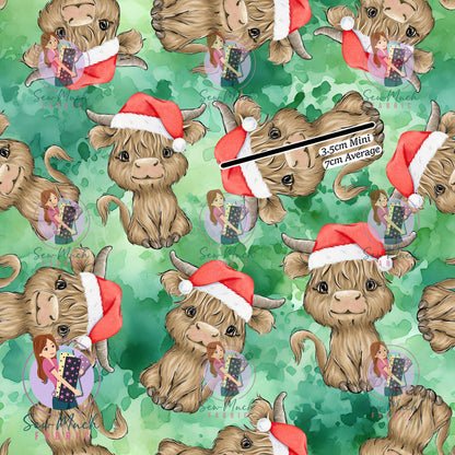 CHRISTMAS Pre-Order: Highland Cow Green