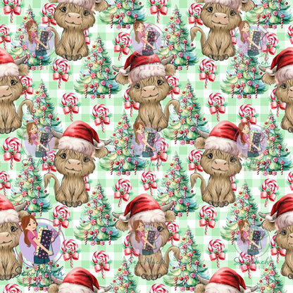 CHRISTMAS Pre-Order: Highland Cow Candy Cane Tree