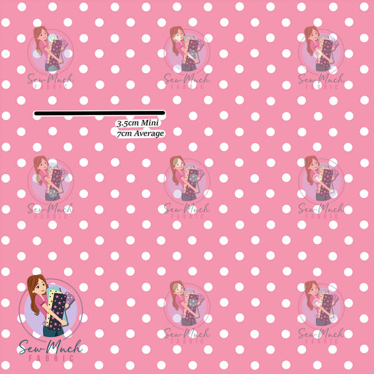Polka Dot Pink | Woven | Retail | MINI Scale