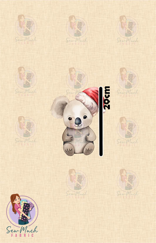 Christmas Koala | PANEL | Retail | Cotton Woven