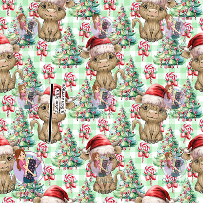 CHRISTMAS Pre-Order: Highland Cow Candy Cane Tree