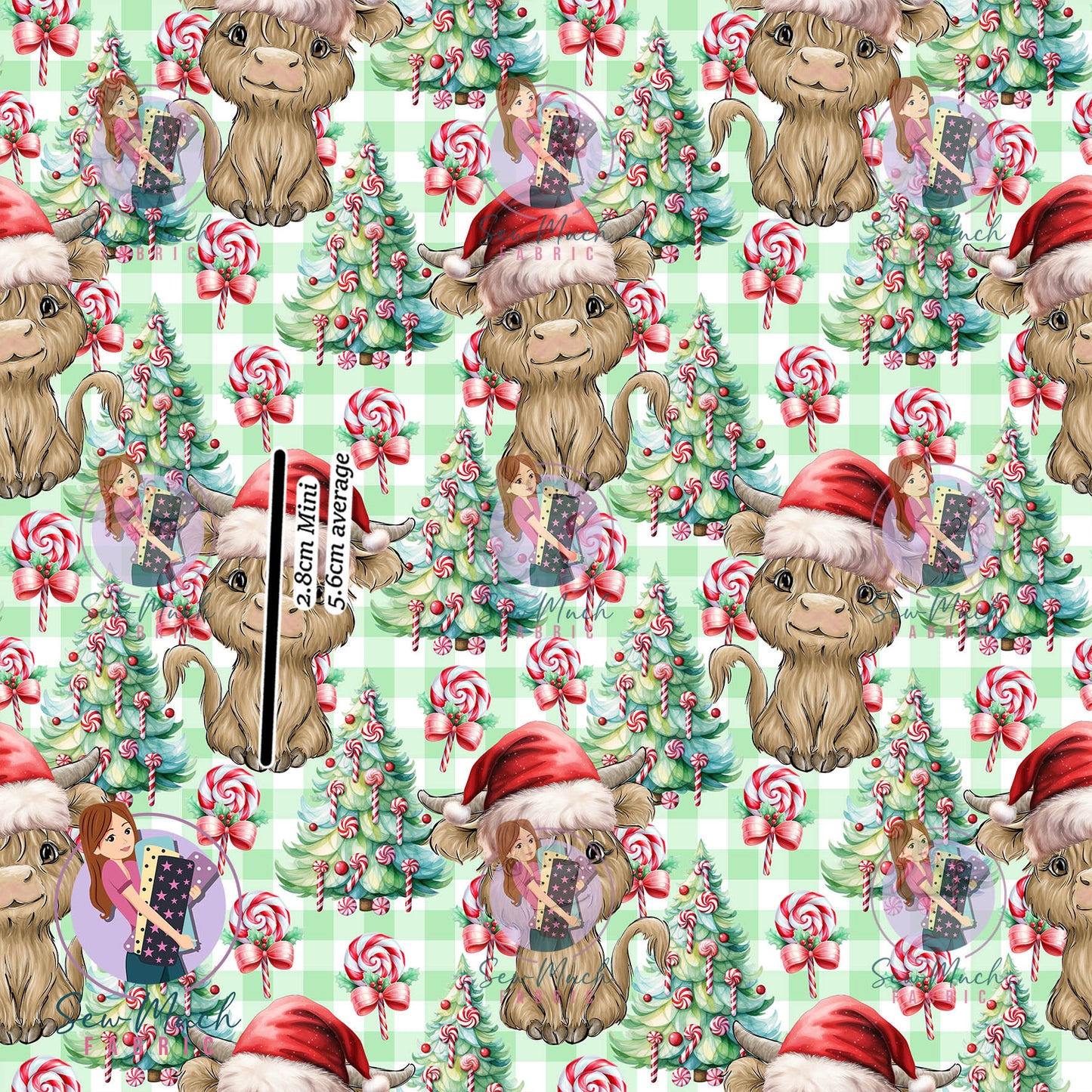 Christmas: Highland Cows Candy Tree | Woven | Retail | Average Scale