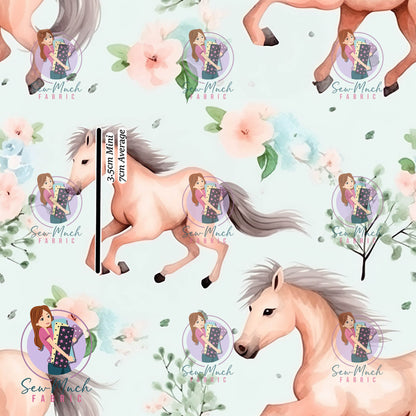 Unlimited Pre-Order: Floral Horses Aqua
