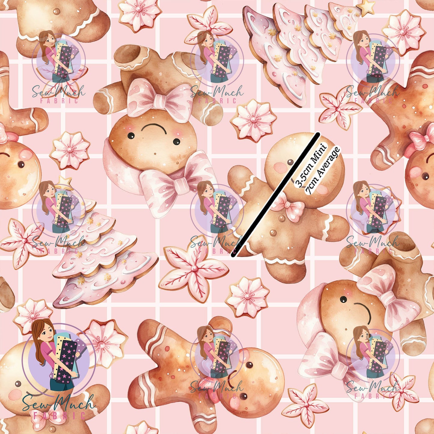 Christmas: Pink Gingerbread | Canvas | Retail | Average Scale