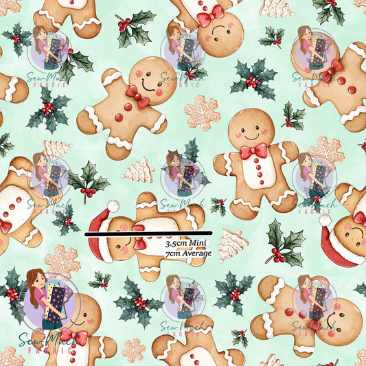 Christmas: Gingerbread Light Green | Woven | Retail | MINI Scale